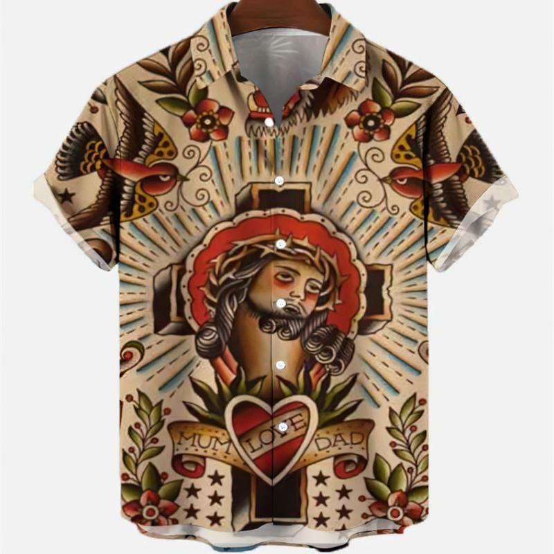 Vintage Hawaiian Floral Shirt - Hawaiian Men's Vintage Summer Short Sleeve