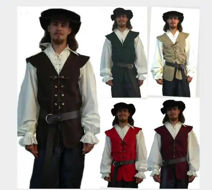 Medieval Gothic Lace Up Pirate Shirt - Medieval Shirts Ruffled Gothic Steampunk Victorian