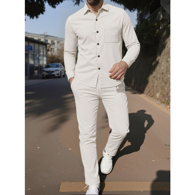 Corduroy Button Up Shirt Men - Men's Corduroy Button Up Shirt Two