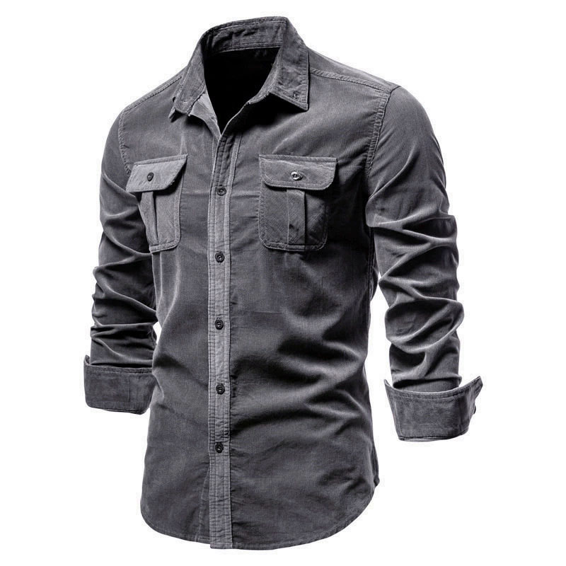 Men's Corduroy Casual Shirt Ja - đánh giá và giá Corduroy Button Up Shirt Men