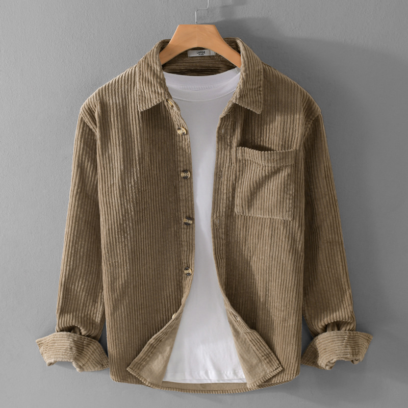 2026 New Men's Corduroy Shirt  - đánh giá và giá Corduroy Button Up Shirt Men