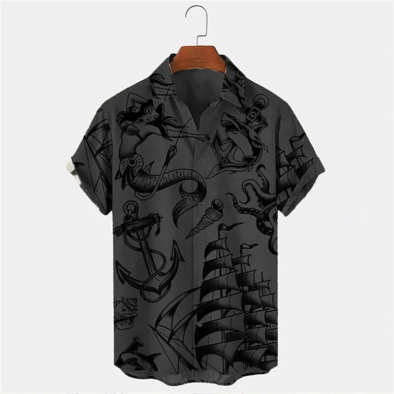Men Summer Lapel Short Sleeve  - đánh giá và giá Vintage Hawaiian Floral Shirt