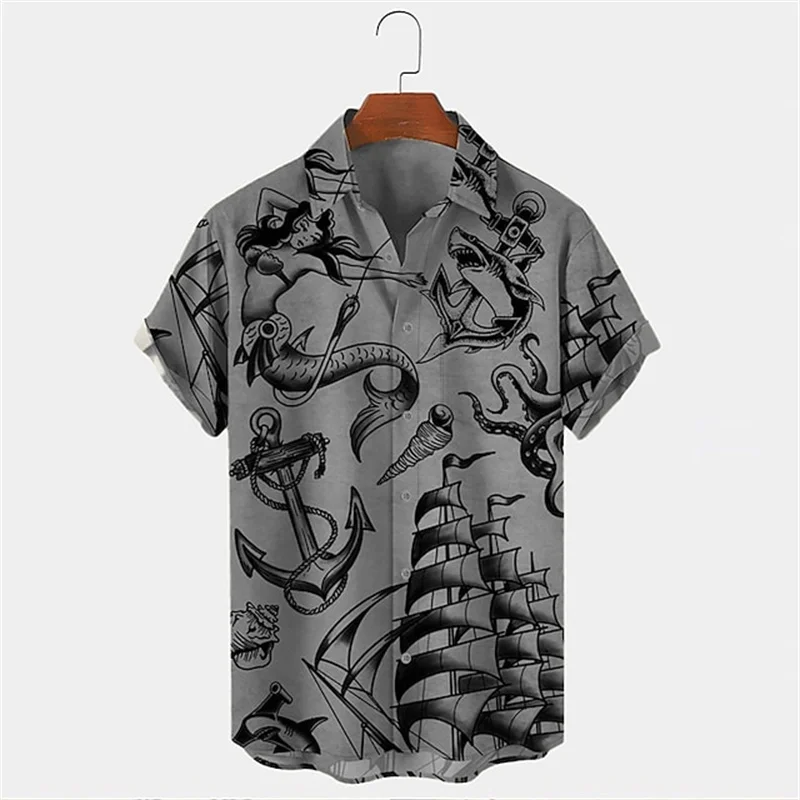 Men Summer Lapel Short Sleeve  - đánh giá và giá Vintage Hawaiian Floral Shirt