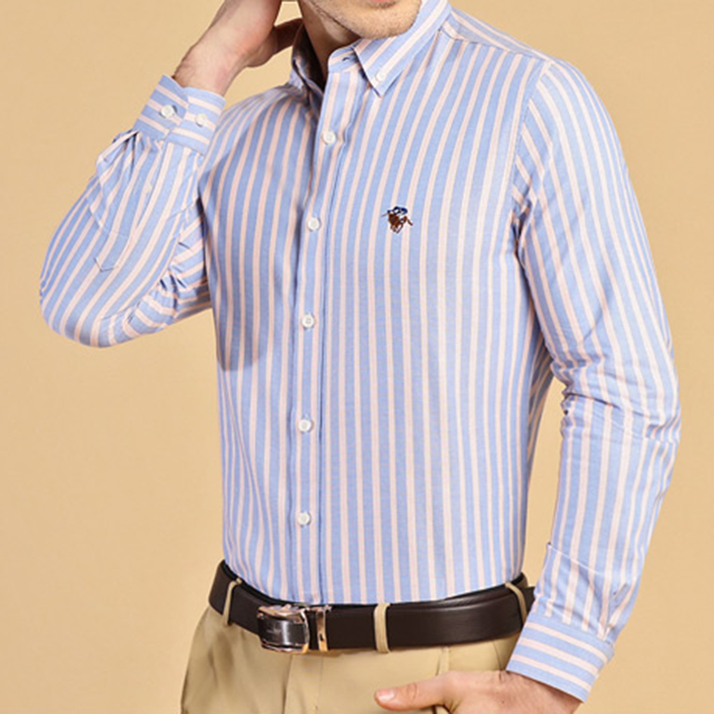 100% Cotton Áo Sơ Mi Nam Sọc T - đánh giá và giá Oxford Cotton Casual Shirt Business