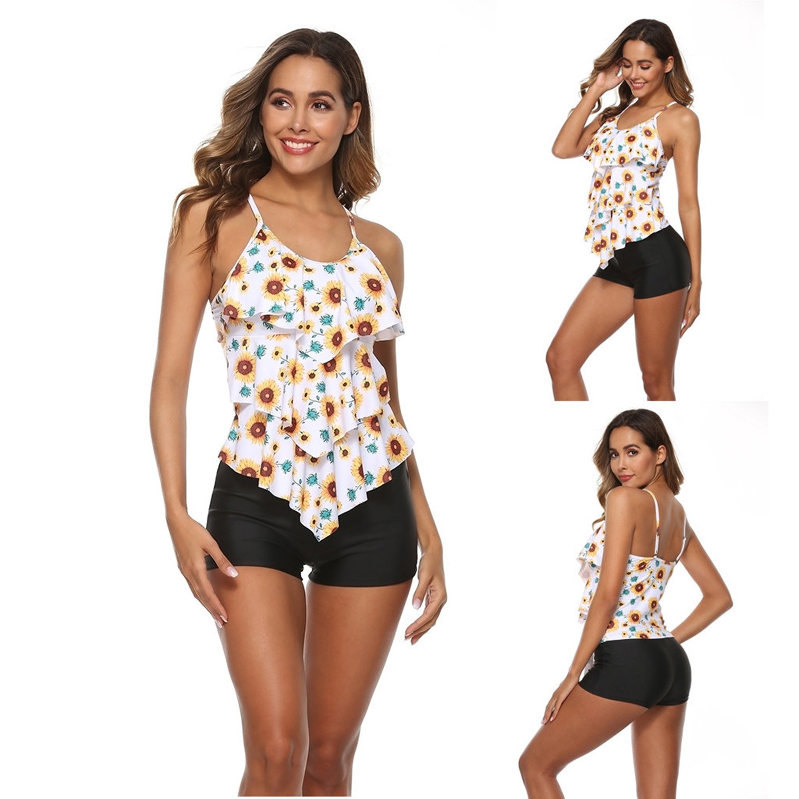 Woman Bikini Floral Print Tank - đánh giá và giá Shorts