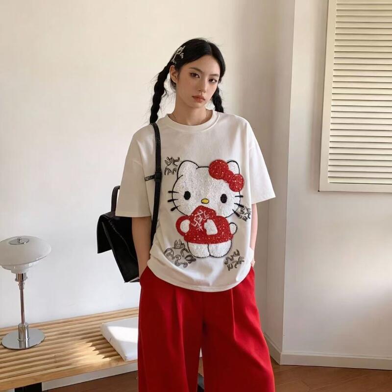 Cute Short-Sleeved Hello Kitty - đánh giá và giá T-Shirts