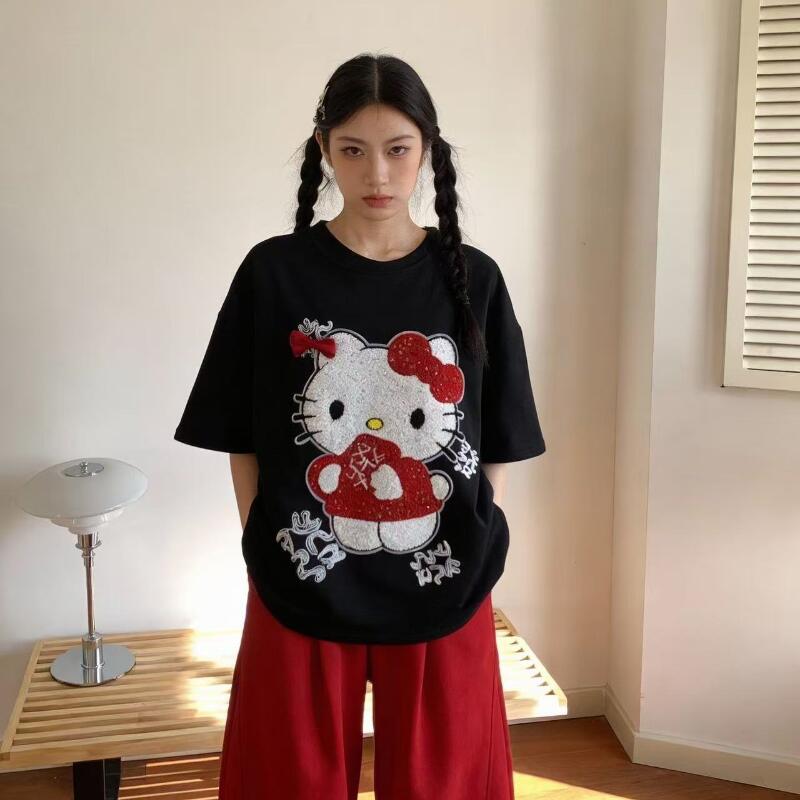 Cute Short-Sleeved Hello Kitty - đánh giá và giá T-Shirts