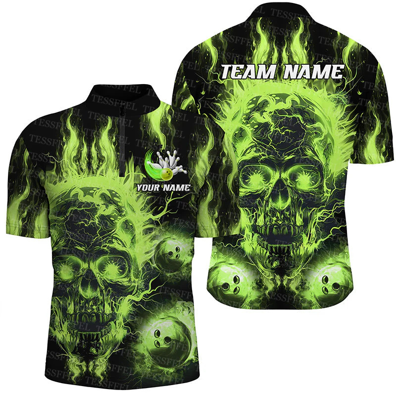 Custom Name Graffiti Flame Str - đánh giá và giá Short Sleeve Bowling Shirt Retro