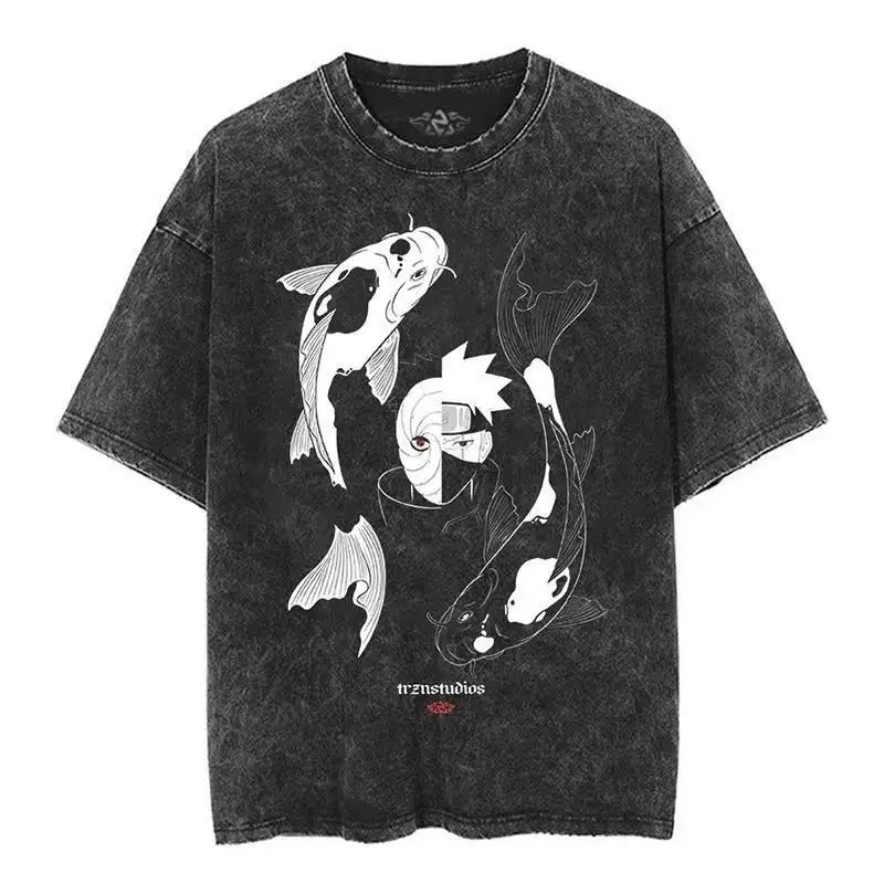 distressed wash T Shirt Naruto - đánh giá và giá Acid Wash Vintage Graphic T Shirt
