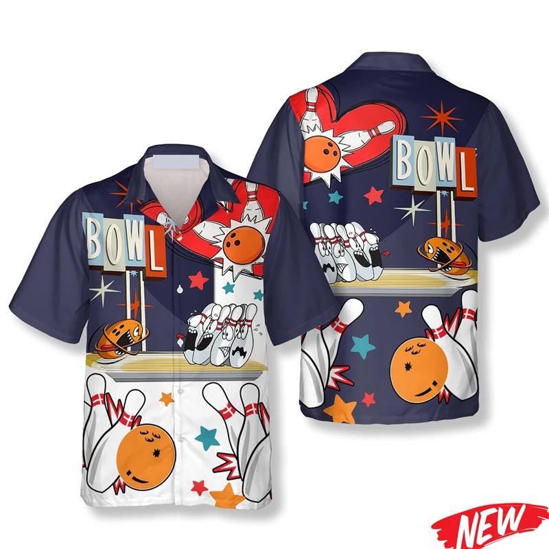 Classic Bowling Pattern Hawaii - đánh giá và giá Short Sleeve Bowling Shirt Retro
