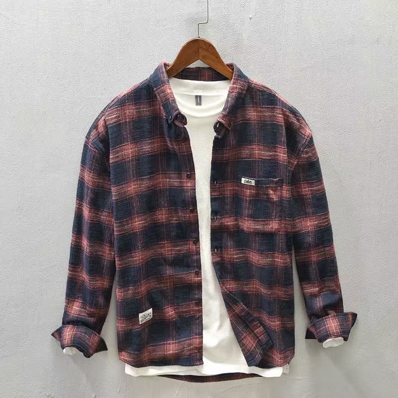 2026 Spring/Autumn New Checker - đánh giá và giá Flannel Plaid Shirt Heavy Weight
