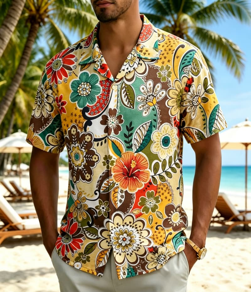 Men's Vintage Boho Tropical Fl - đánh giá và giá Vintage Hawaiian Floral Shirt