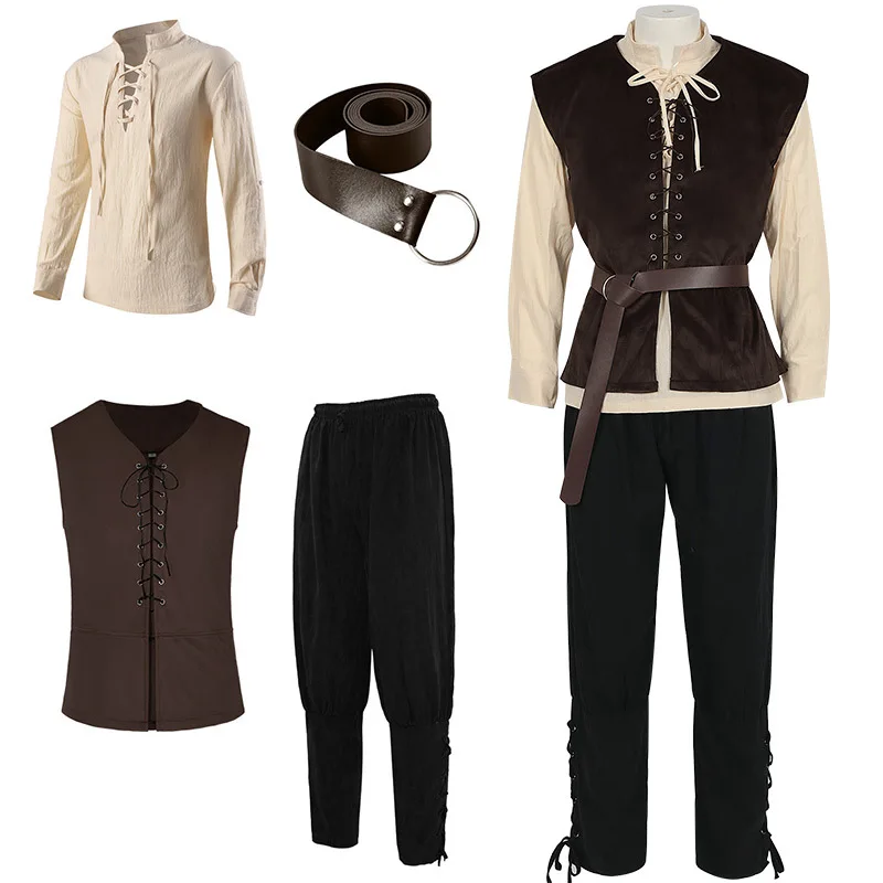 Medieval Shirts Gothic Steampu - đánh giá và giá Medieval Gothic Lace Up Pirate Shirt