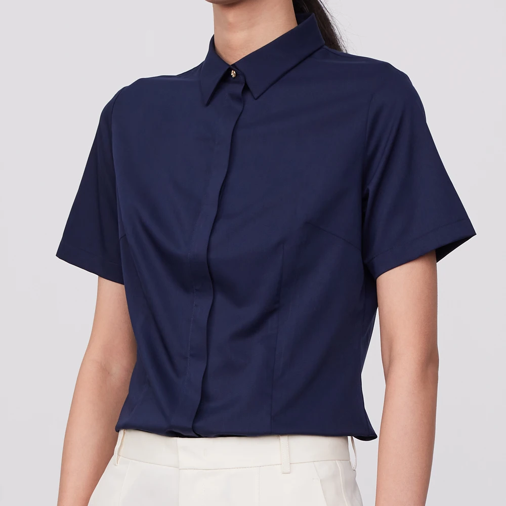 Women's Short Sleeve Non-Iron  - đánh giá và giá Breathable Bamboo Fiber Shirt Non Iron