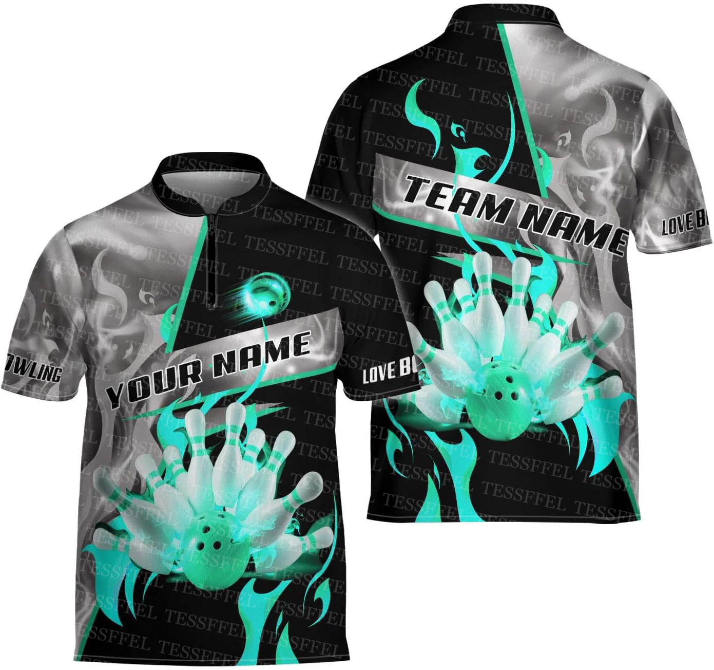 Custom Name Graffiti Flame Str - đánh giá và giá Short Sleeve Bowling Shirt Retro