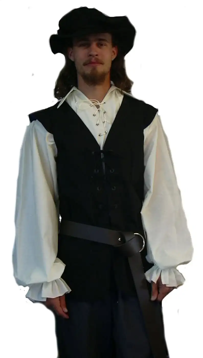 Medieval Shirts Ruffled Gothic - đánh giá và giá Medieval Gothic Lace Up Pirate Shirt
