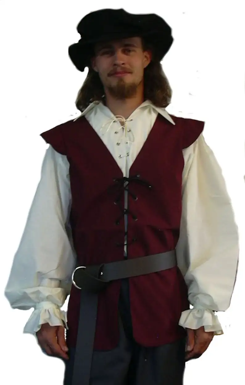 Medieval Shirts Ruffled Gothic - đánh giá và giá Medieval Gothic Lace Up Pirate Shirt