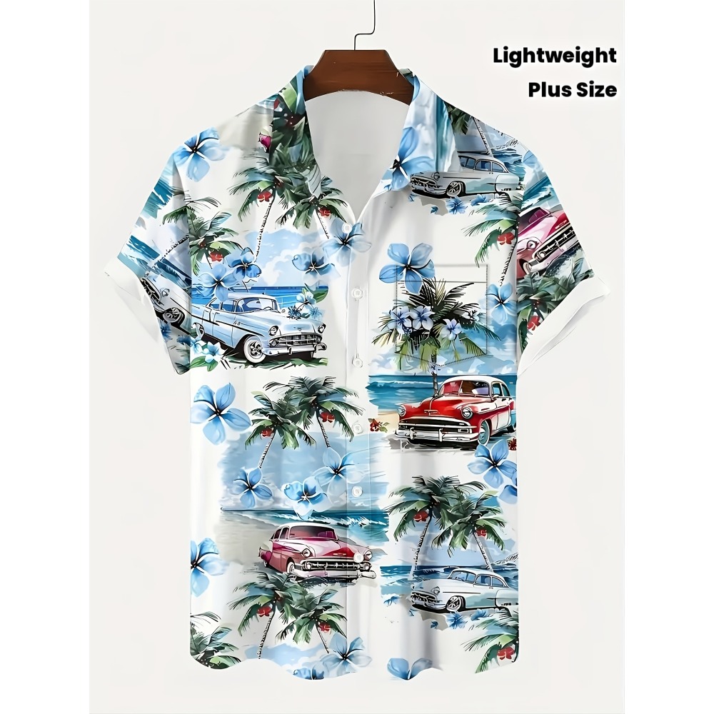 Men Vintage Classic Car Palm T - đánh giá và giá Vintage Hawaiian Floral Shirt