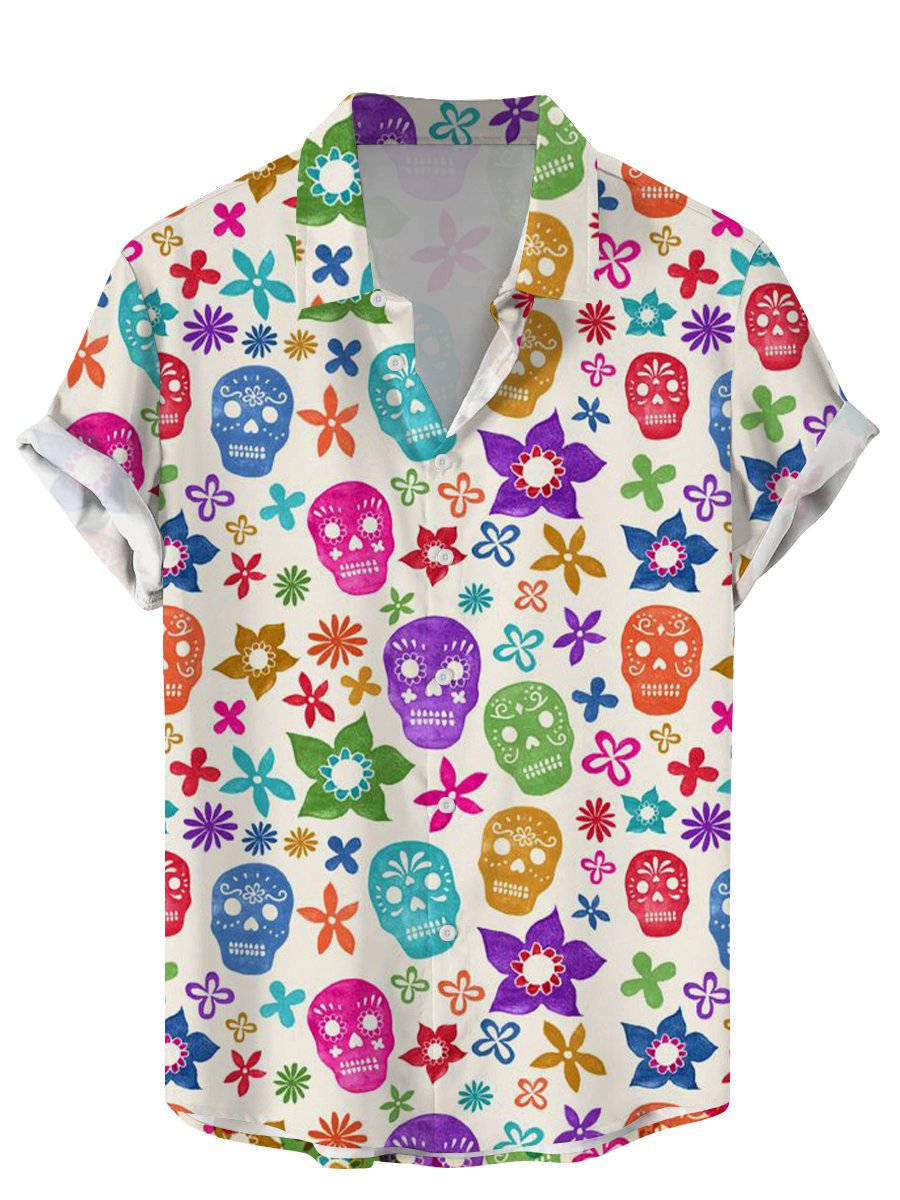 Vintage Skull Floral Men's Shi - đánh giá và giá Vintage Hawaiian Floral Shirt
