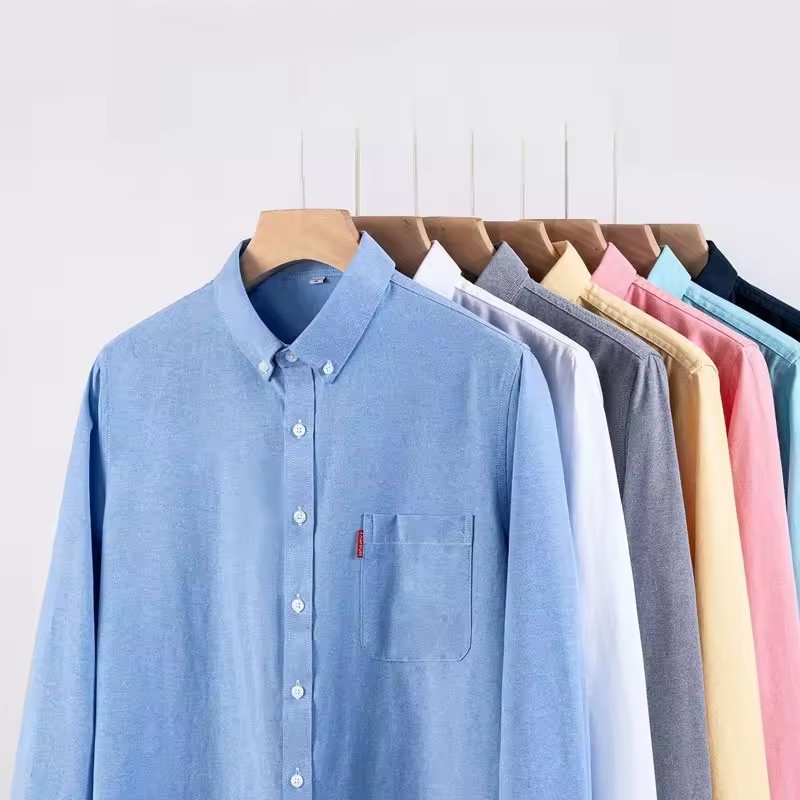 100% Pure Cotton Men's Busines - đánh giá và giá Oxford Cotton Casual Shirt Business