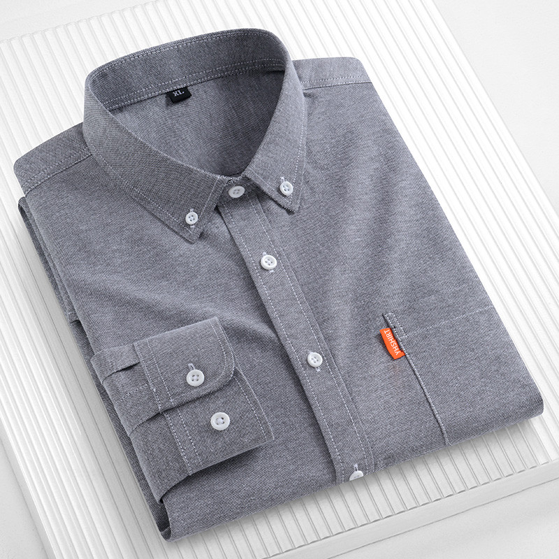 100% Pure Cotton Men's Busines - đánh giá và giá Oxford Cotton Casual Shirt Business