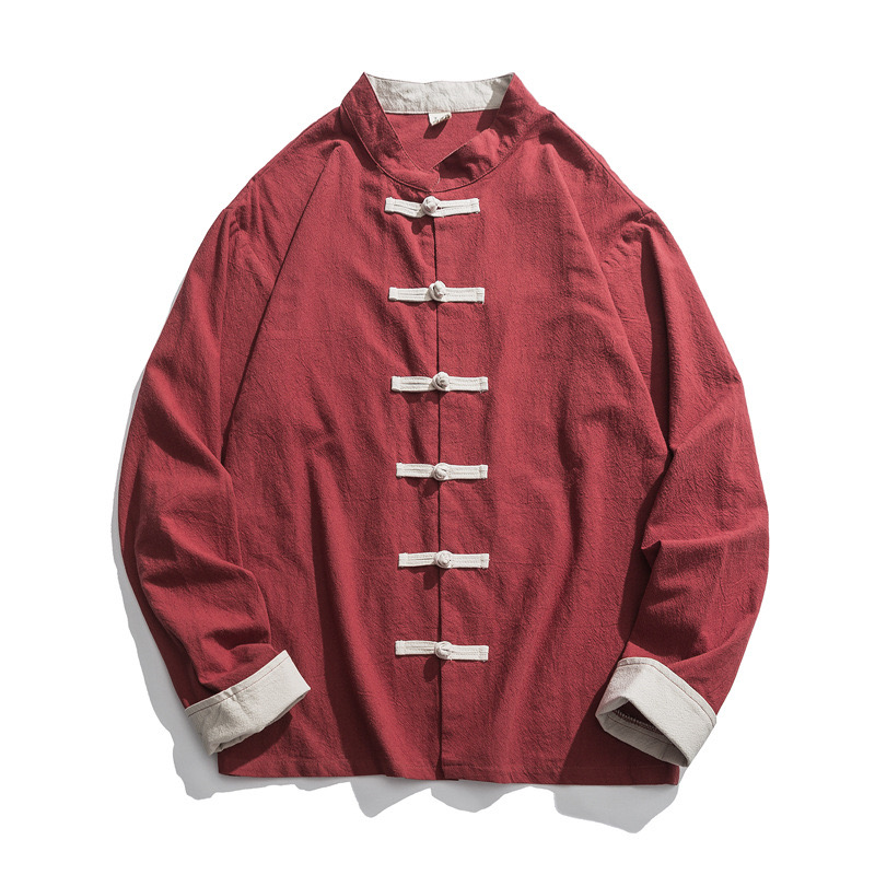 2026 New Kimono Jacket Men Tra - đánh giá và giá Mens Linen Shirt Long Sleeve