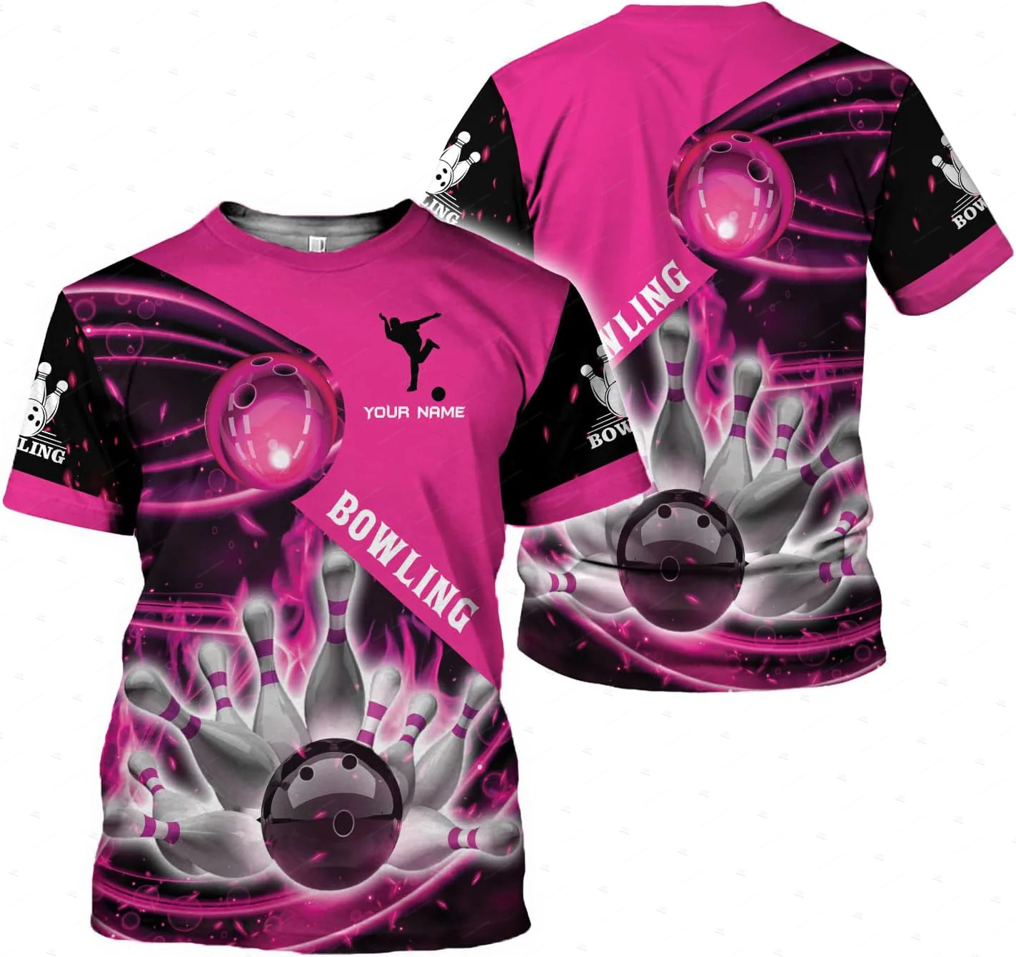 Custom Name Gradient Bowling F - đánh giá và giá Short Sleeve Bowling Shirt Retro