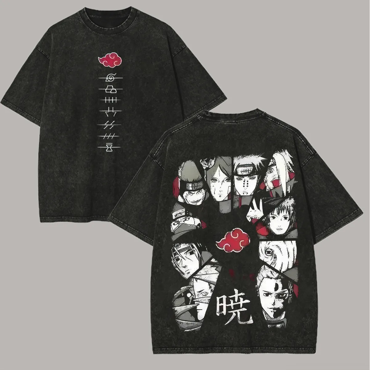 Akatsuki T Shirt Naruto Men Ac - đánh giá và giá Acid Wash Vintage Graphic T Shirt