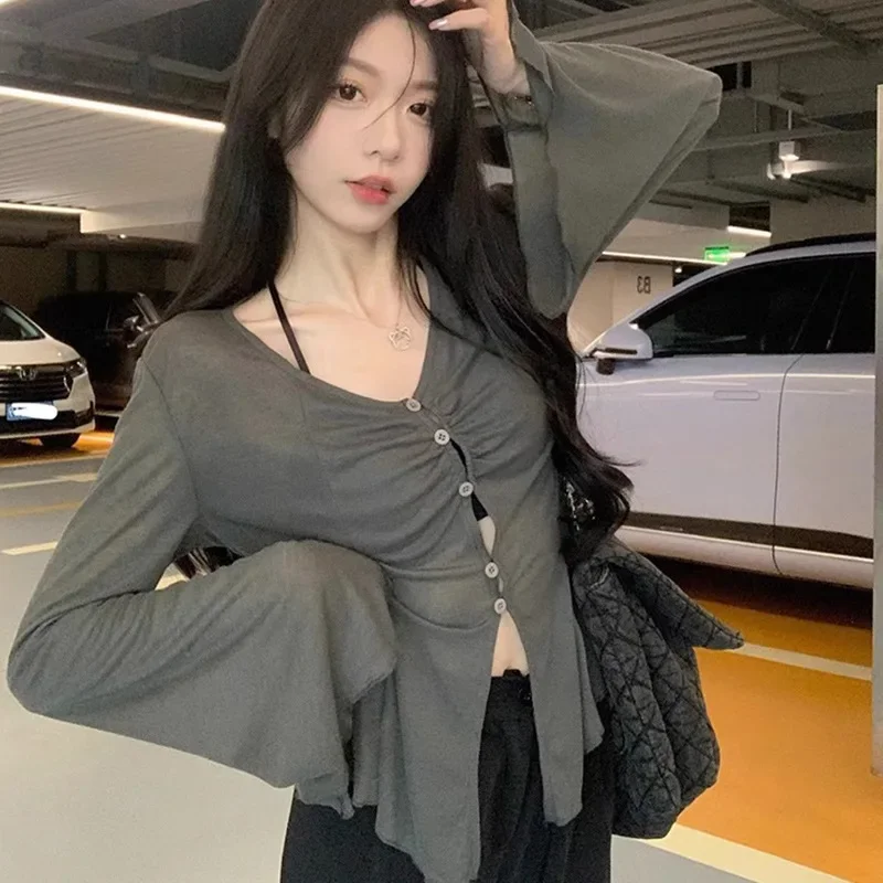 Sheer Flare Sleeve Blouse - Y2 - đánh giá và giá Shirts