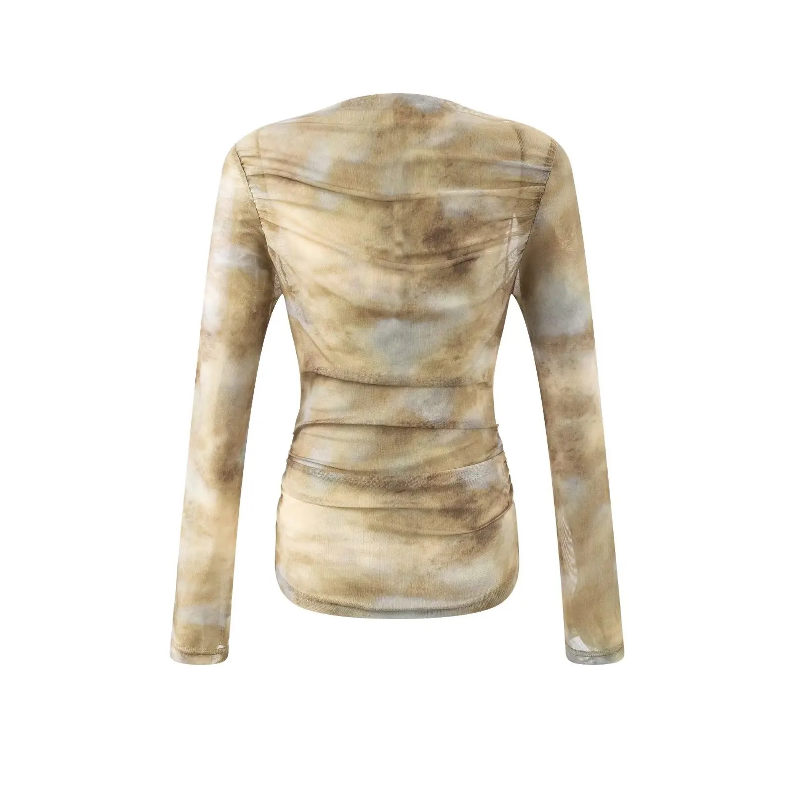 2025 Sexy Tie-Dye Print Ruched - đánh giá và giá T-Shirts