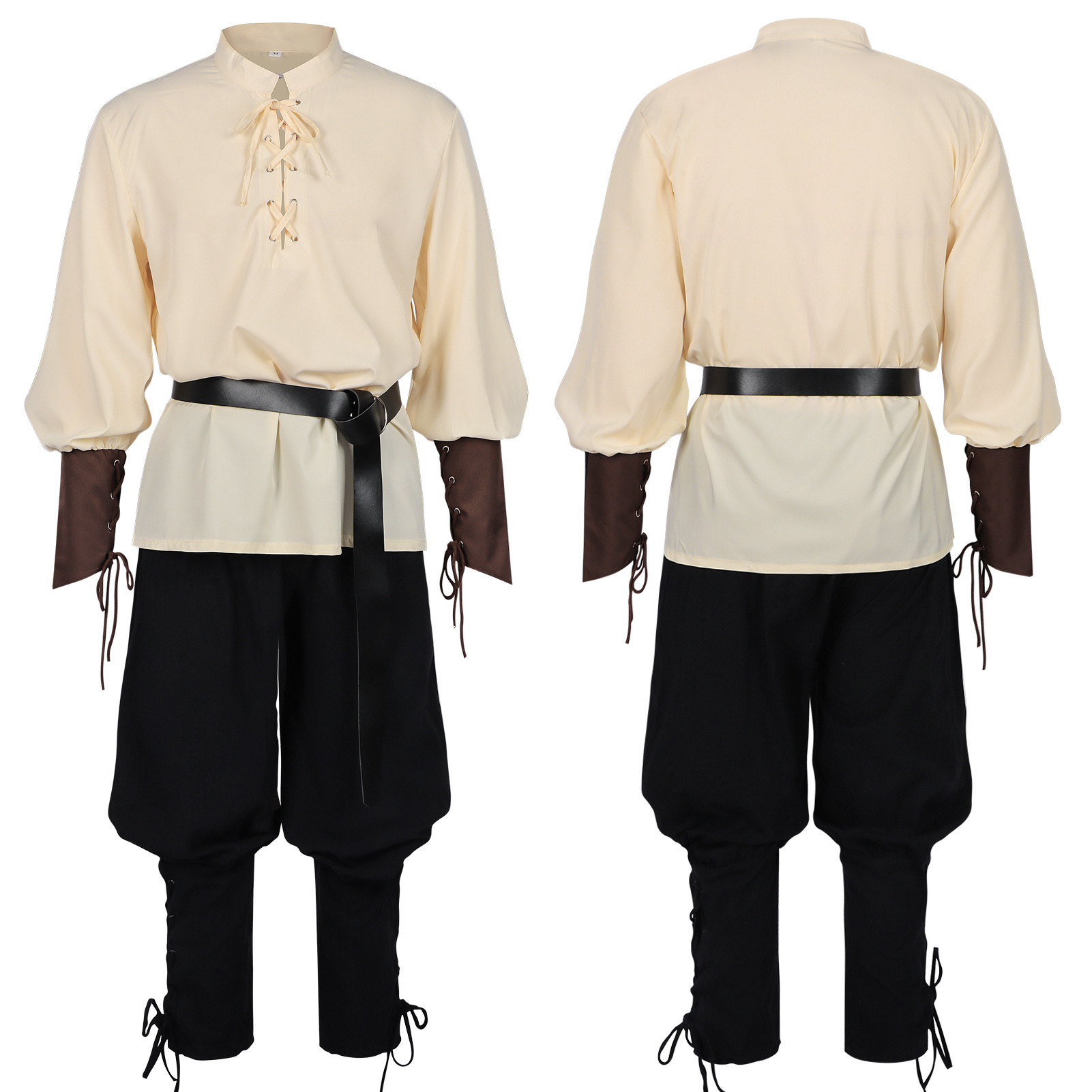 Men's Medieval Renaissance LAR - đánh giá và giá Medieval Gothic Lace Up Pirate Shirt