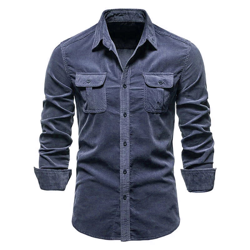 Men's New Corduroy Shirt Cotto - đánh giá và giá Corduroy Button Up Shirt Men