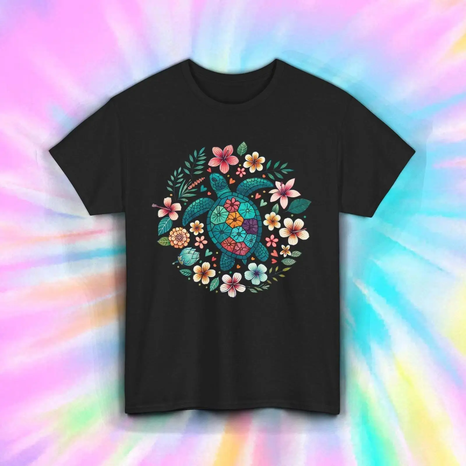 Floral Turtle T Shirt Mandala  - đánh giá và giá Vintage Hawaiian Floral Shirt
