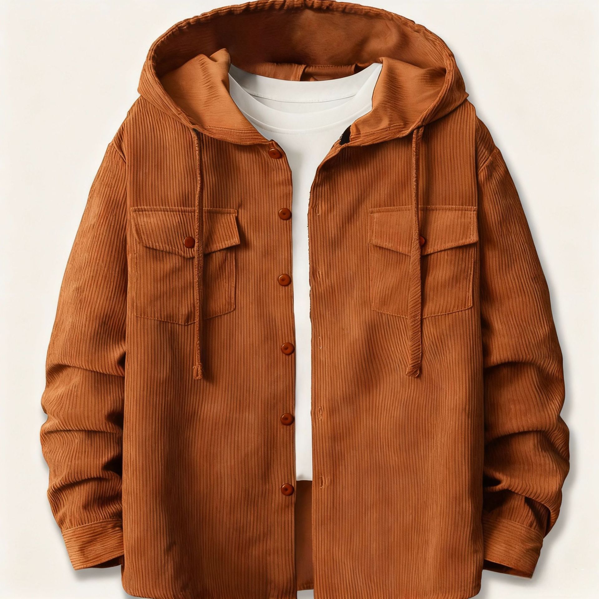 Mens Loose Corduroy Hooded But - đánh giá và giá Corduroy Button Up Shirt Men
