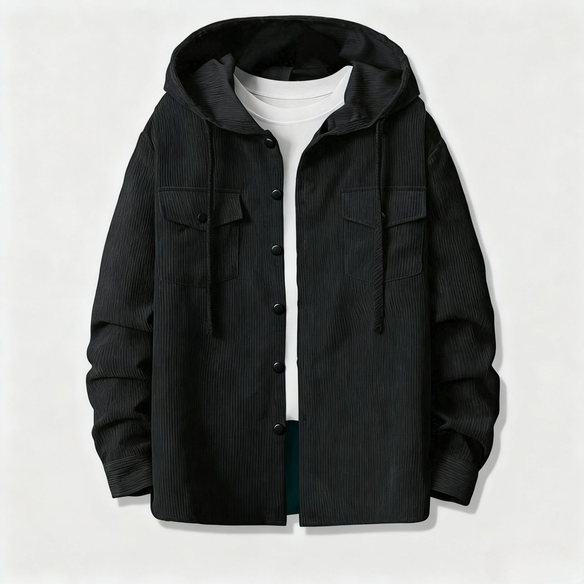 Mens Loose Corduroy Hooded But - đánh giá và giá Corduroy Button Up Shirt Men