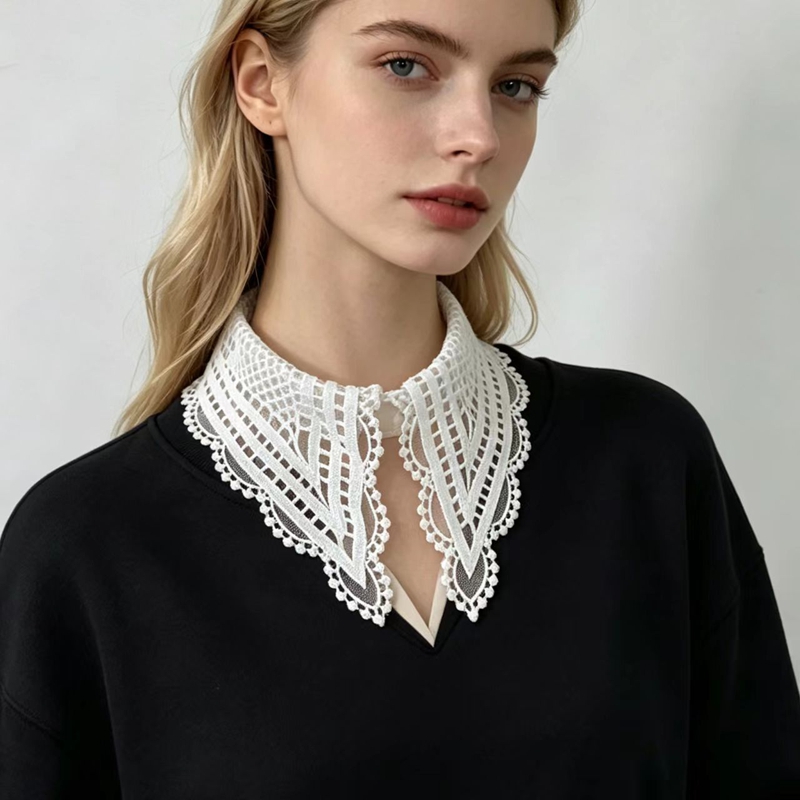 Lady White Ruffled False Colla - đánh giá và giá Shirts