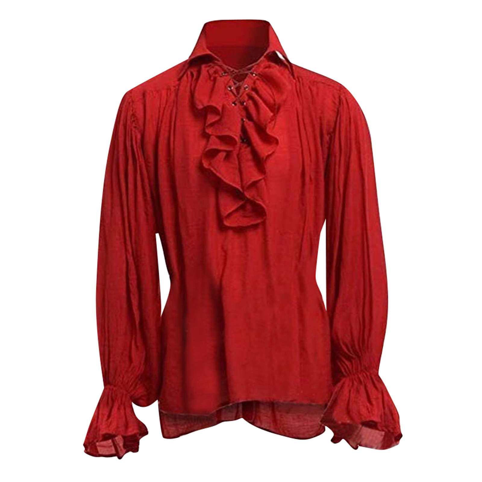 Mens Halloween Lace Up Pirate  - đánh giá và giá Medieval Gothic Lace Up Pirate Shirt