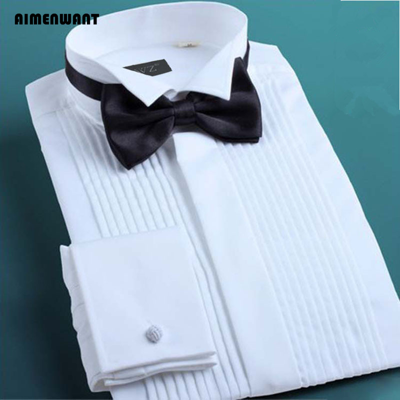 AIMENWANT 2022 Tuxedo Áo Sơ Mi - đánh giá và giá Mandarin Collar Formal Shirt Slim Fit