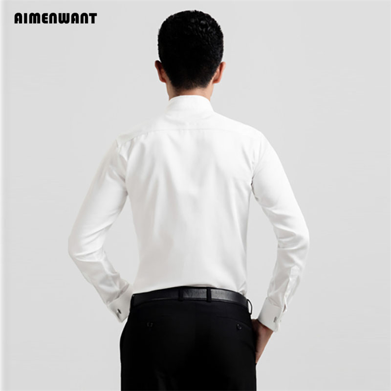 AIMENWANT 2022 Tuxedo Áo Sơ Mi - đánh giá và giá Mandarin Collar Formal Shirt Slim Fit